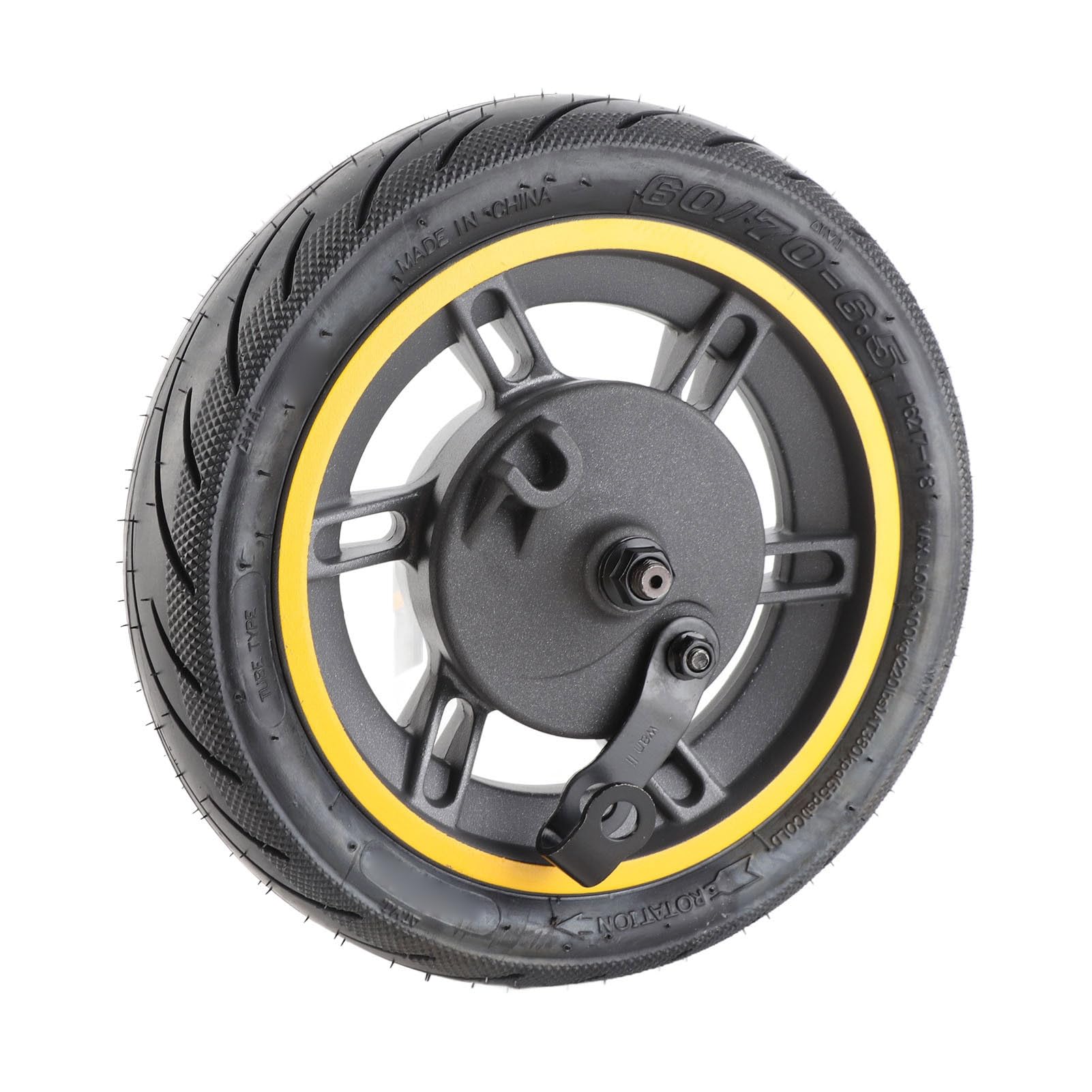 BuyWeek Roue Avant de Scooter Électrique pour Ninebot 9 Max G30, 60/70‑6,5 Pneu de Roue Avant de Trottinette Électrique de 10 Pouces avec Frein à Tambour