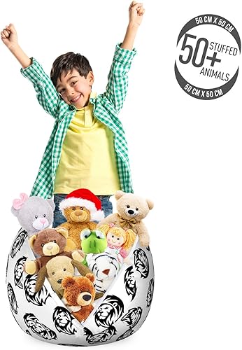 Miniatura 69 de Lunarable Silla de almacenamiento para adolescentes, coloridos patines de estilo retro, para actividades juveniles, para niñas y niños, divertido