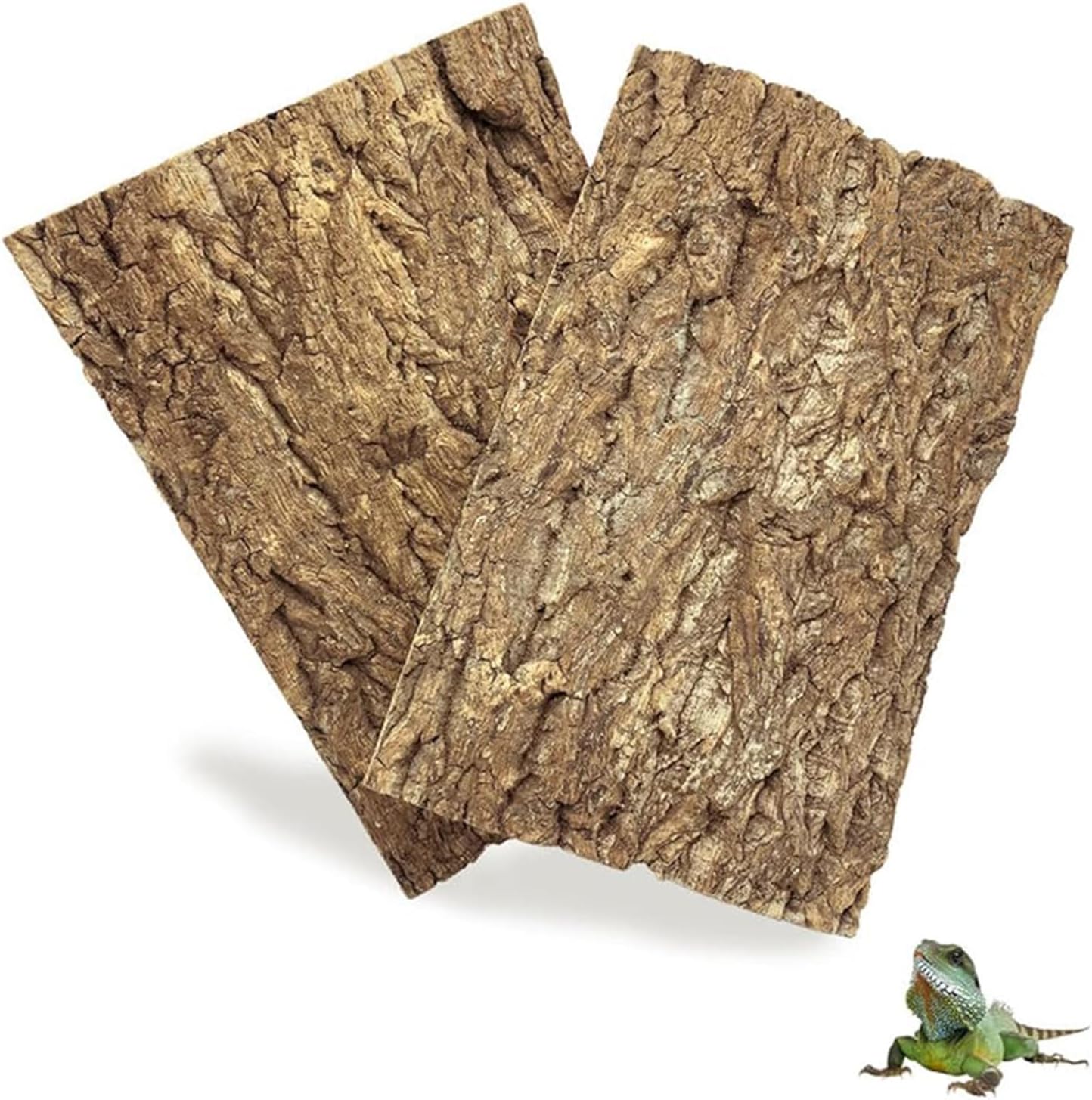 BNOSDM 4pcs Reptile Cork Bark Terrarium Background Bearded Dragon Tank Decor for Lizard Bearded Dragon Frog Leopard Gecko Tortoise Snake Chameleon