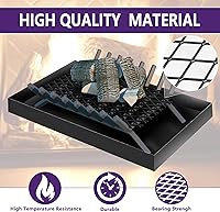 Vista 3 de Mxclimate Paquete de 2 retenedores de brasas para rejilla de chimenea, evita que las brasas quemadas se caigan, accesorios de chimenea para 12