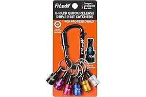 6Pcs 1/4 Quick Release Bit Holder Keychain
