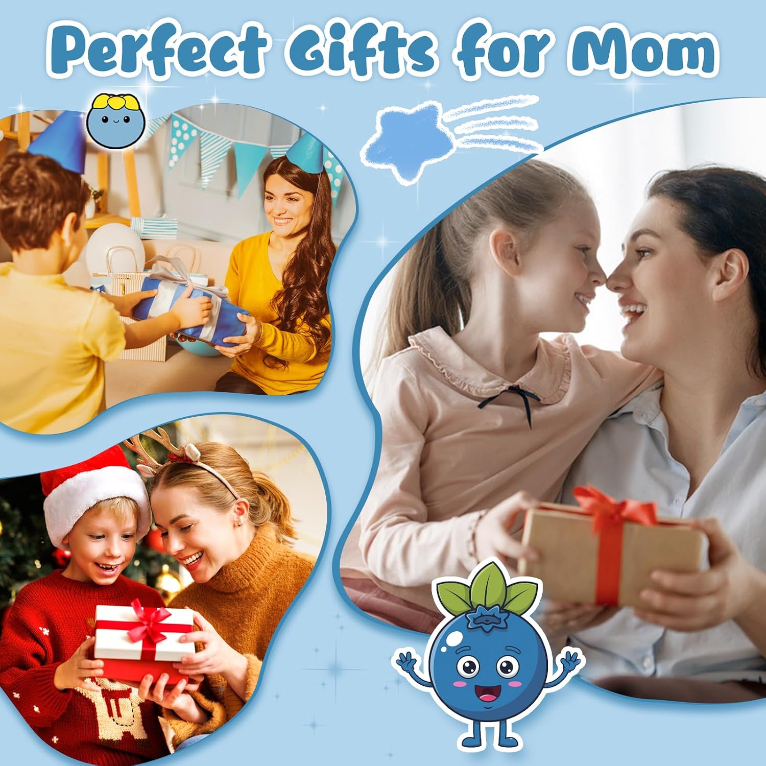 Mini Blueberry Mom Gifts from Daughter Son Birthday Gifts for Mom