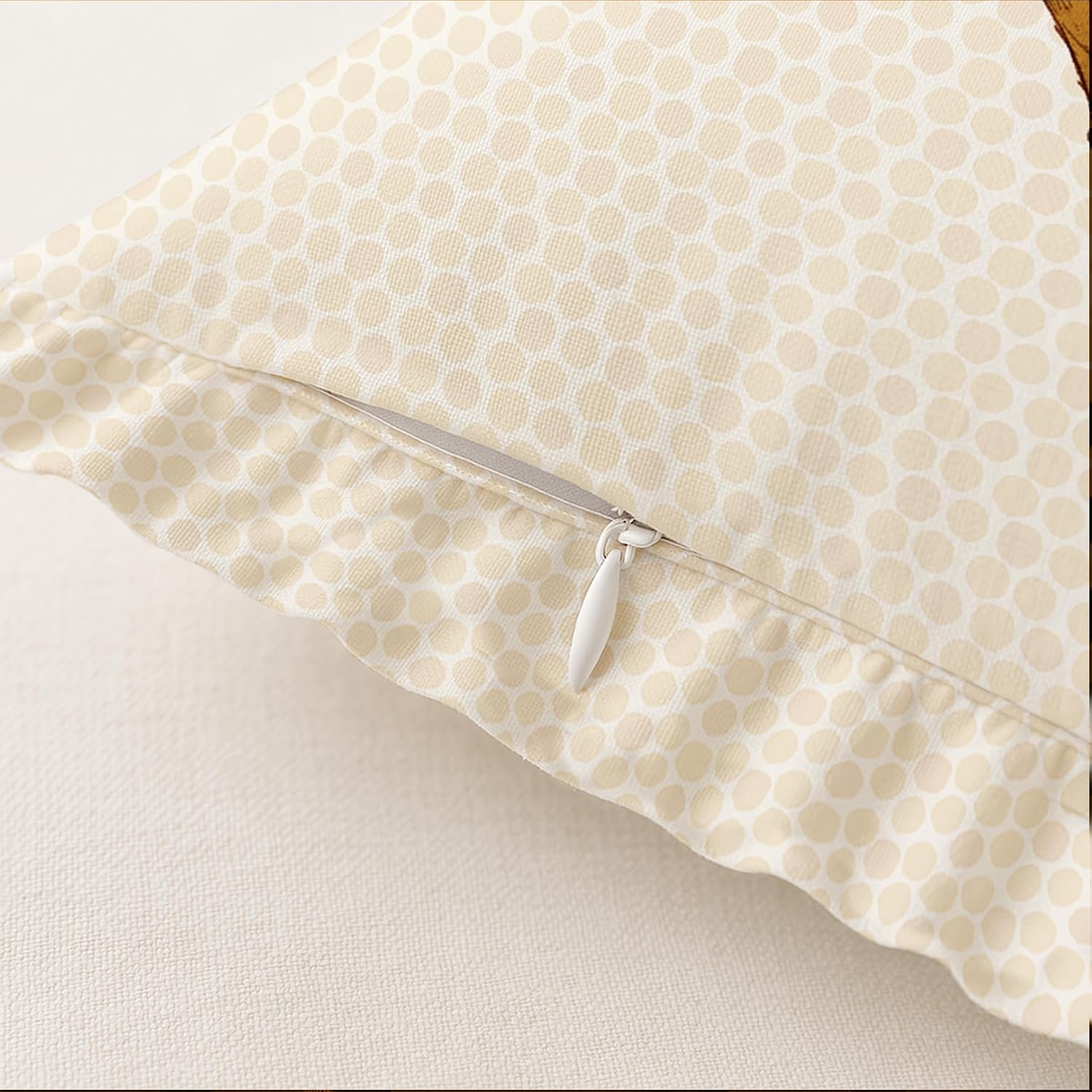 Throw Pillow Covers Set of 2-100% Cotton Twill, Frilled Edge, Double Sided Print, 16 x 16 Inch Decorative Cushion Covers, Hidden Zip, No Filler - Kids Theme Print