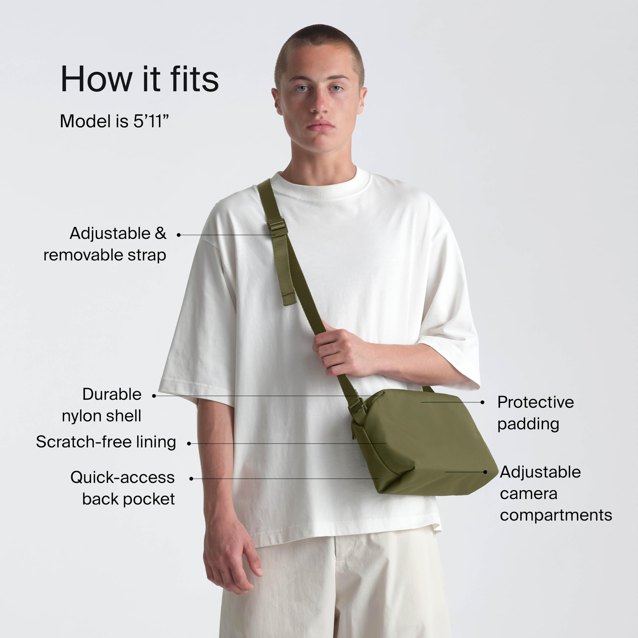 Urth Dolomite 5.1L Crossbody Camera Sling Bag - Odporna na warunki atmosferyczne + z recyklingu
