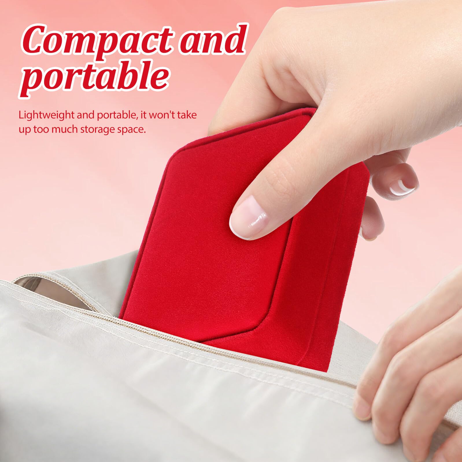 GALPADA Caja de Terciopelo para Collares y Colgantes Estuche Organizador para 12 Piezas Color Rojo Almacenamiento Seguro para Joyas en Bodas Cumpleaños y Uso Diario