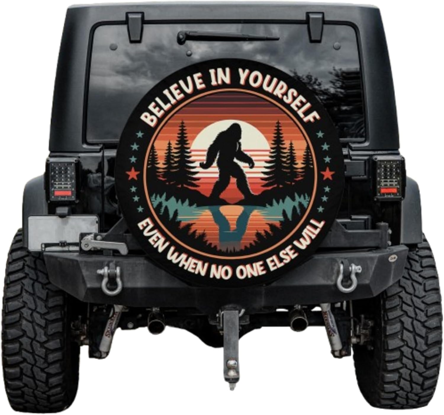 ThangPham Shop Bigfoot Spare Tire Cover with/Without Backup Camera Hole – Bigfoot Theme Design for Lovers (Style 7)