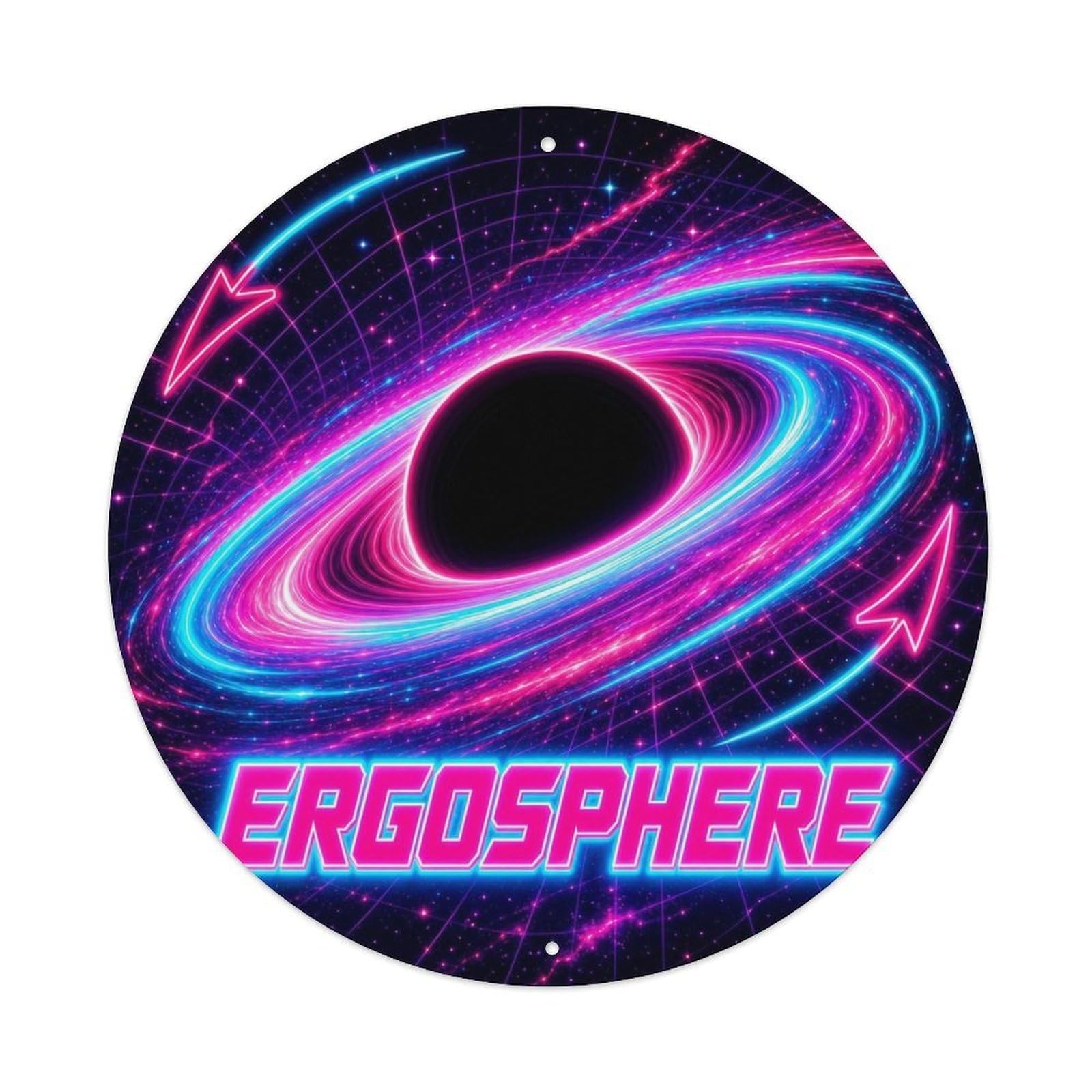 Relativity Black Hole Ergosphere Deep Space Universe Metal Tin Sign