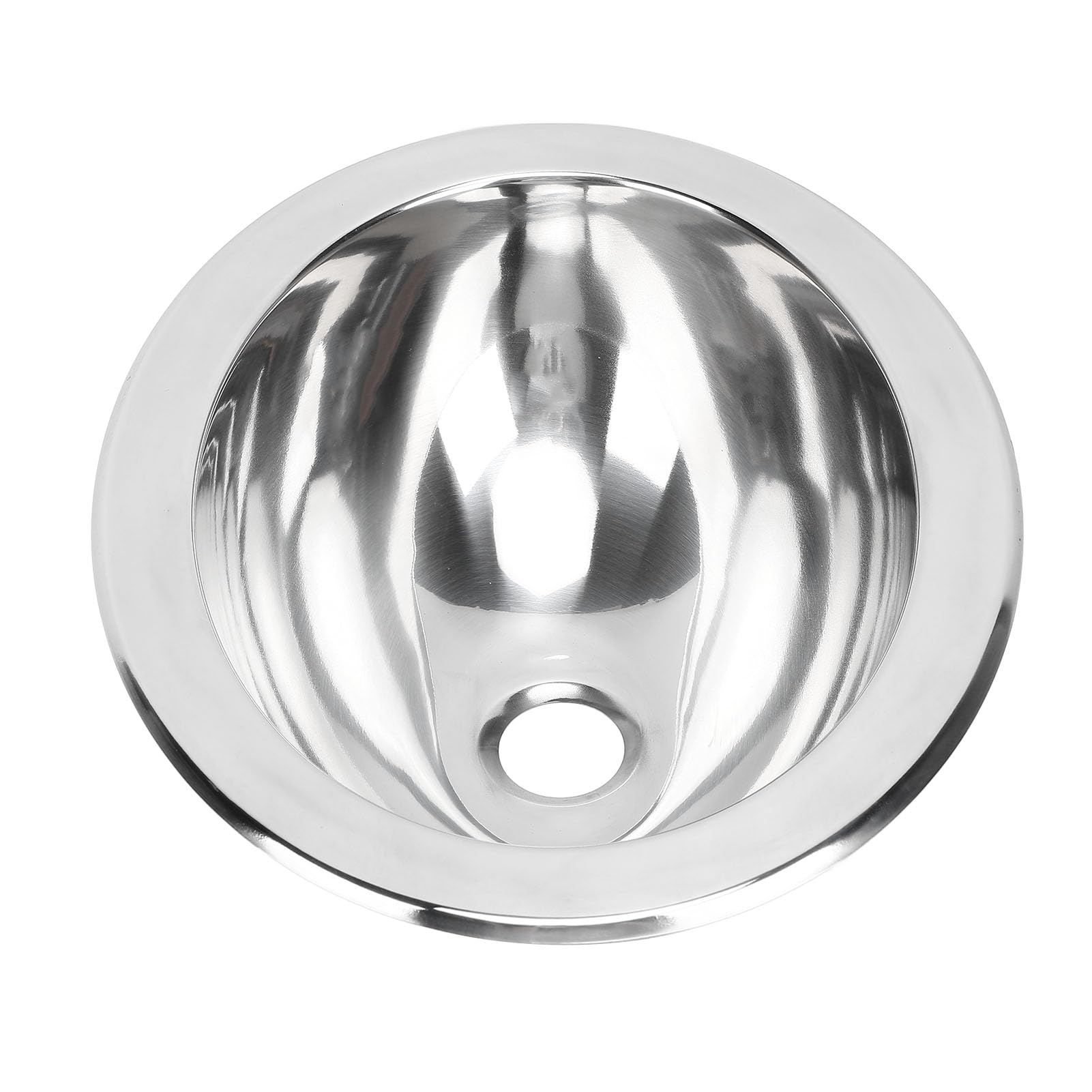 Lavello Cucina Lucido con Vasca Singola in Acciaio Inossidabile 340 X 270 X 120 Mm con Foro di Scarico 40 Mm Bagno per