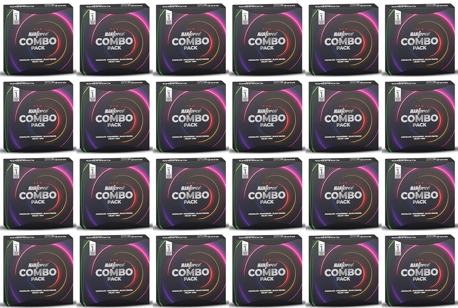 Manforce Combo Pack Flavoured Condoms for Men| 20 Count| Chocolate, Strawberry, Black Grapes, Melon & Mint| Extra Dotted| Lubricated Latex Condoms x Pack of 24-image-40
