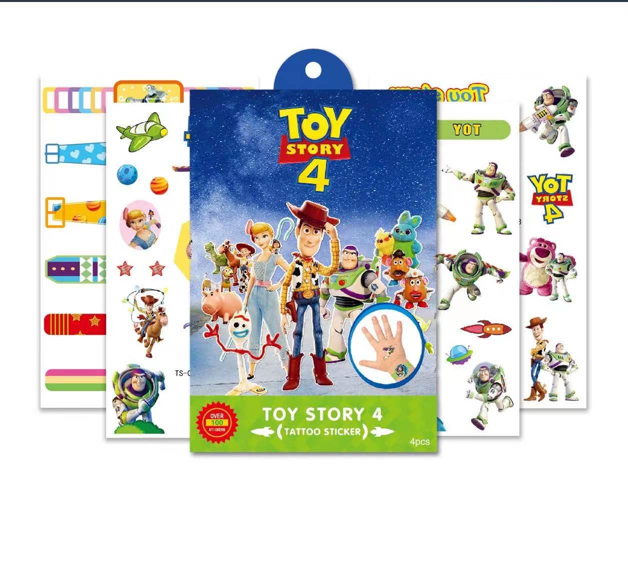 4 Stickers- Tattoos Stickers Pad - 60 Scenes-Amazing Ultimate 4 - Age 3-8?Perfect for Gifts, Party Favor, Goodies?Scrapbooking?School for Kids Girls, Boys, Toddlers