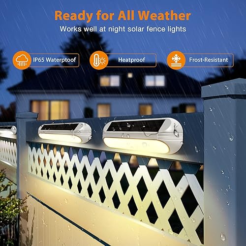 Miniatura 7 de Luces solares para exteriores para exteriores, paquete de 10 luces solares brillantes para valla con cambio multicolor y modo blanco cálido, luces