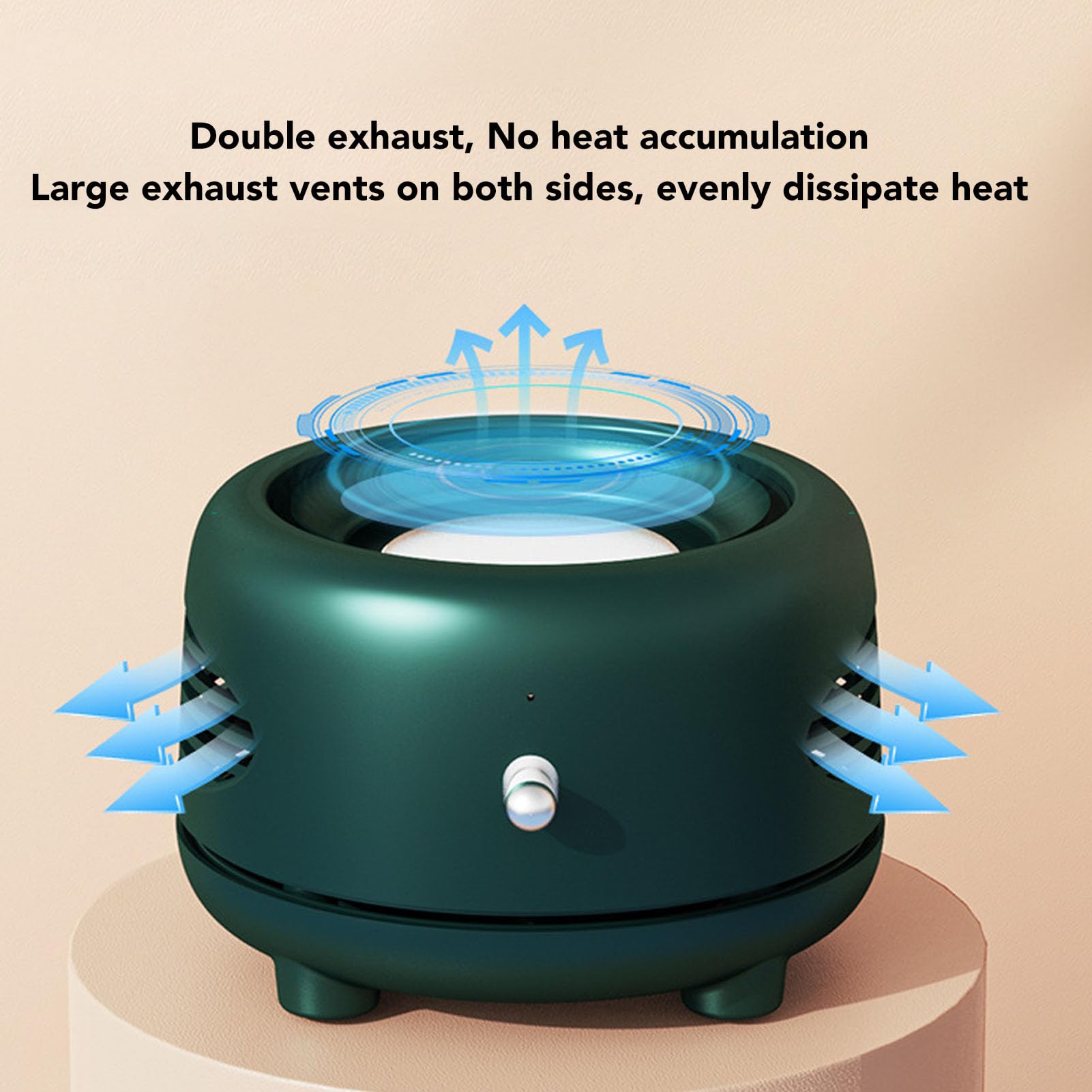 SUNGOOYUE Calentador de Tazas, Enfriador, Calentador de Tazas, Alimentado por USB, Inteligente, Portátil, Eléctrico, de Enfriamiento Rápido, Taza Calefactora para café, Leche, té, Verde