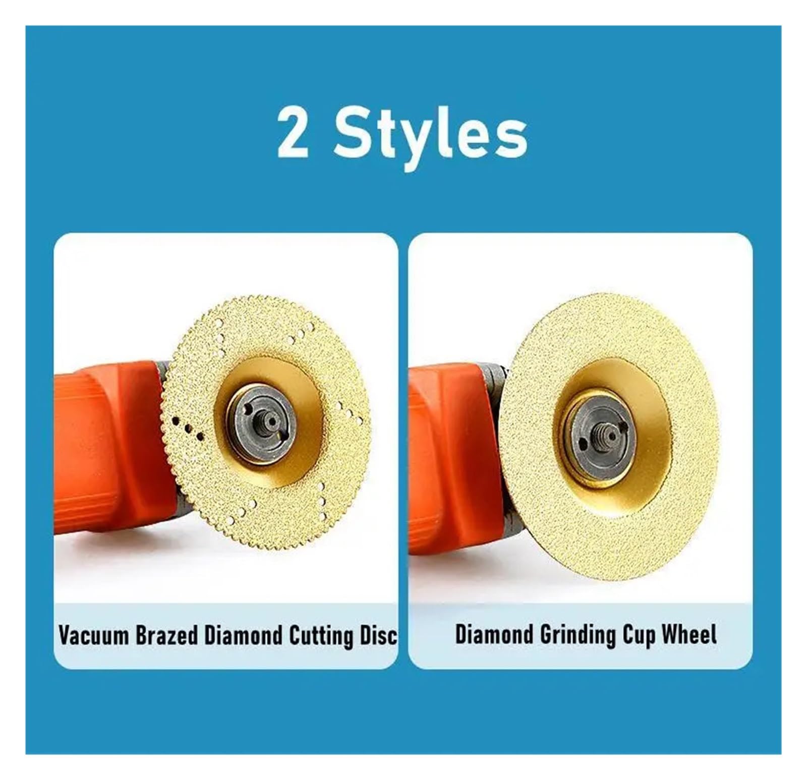 Disco de corte de diamante de 4 pulgadas y 100 mm, muela de amolar soldada al vacío, compatible con acero de mármol de 16 mm(Silverclosed,3 PCS)