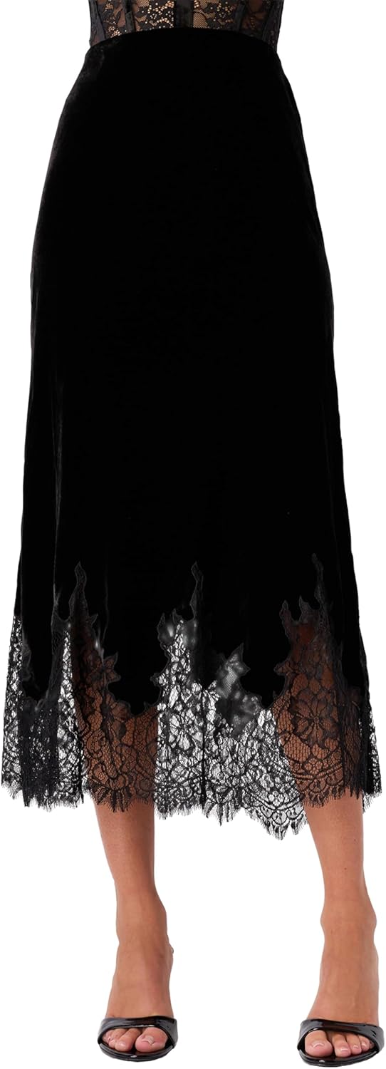 Cami NYC Women's Georgiana Velvet Midi Skirt