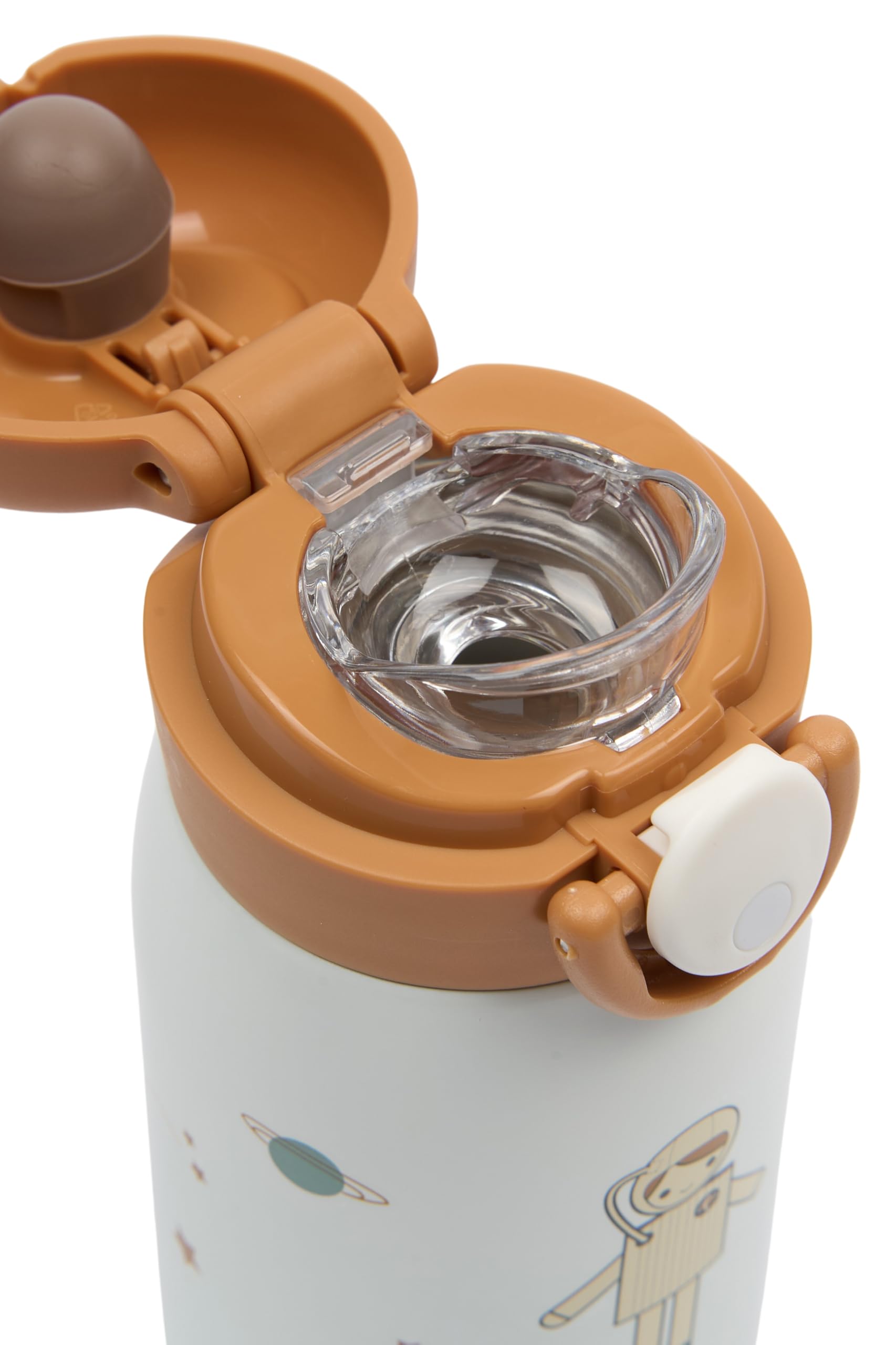 Fabelab Borraccia Bambini 320 ml | Motivo Astronauta | Acciaio Inox Senza BPA | Scuola Anti-Perdite | Borraccia