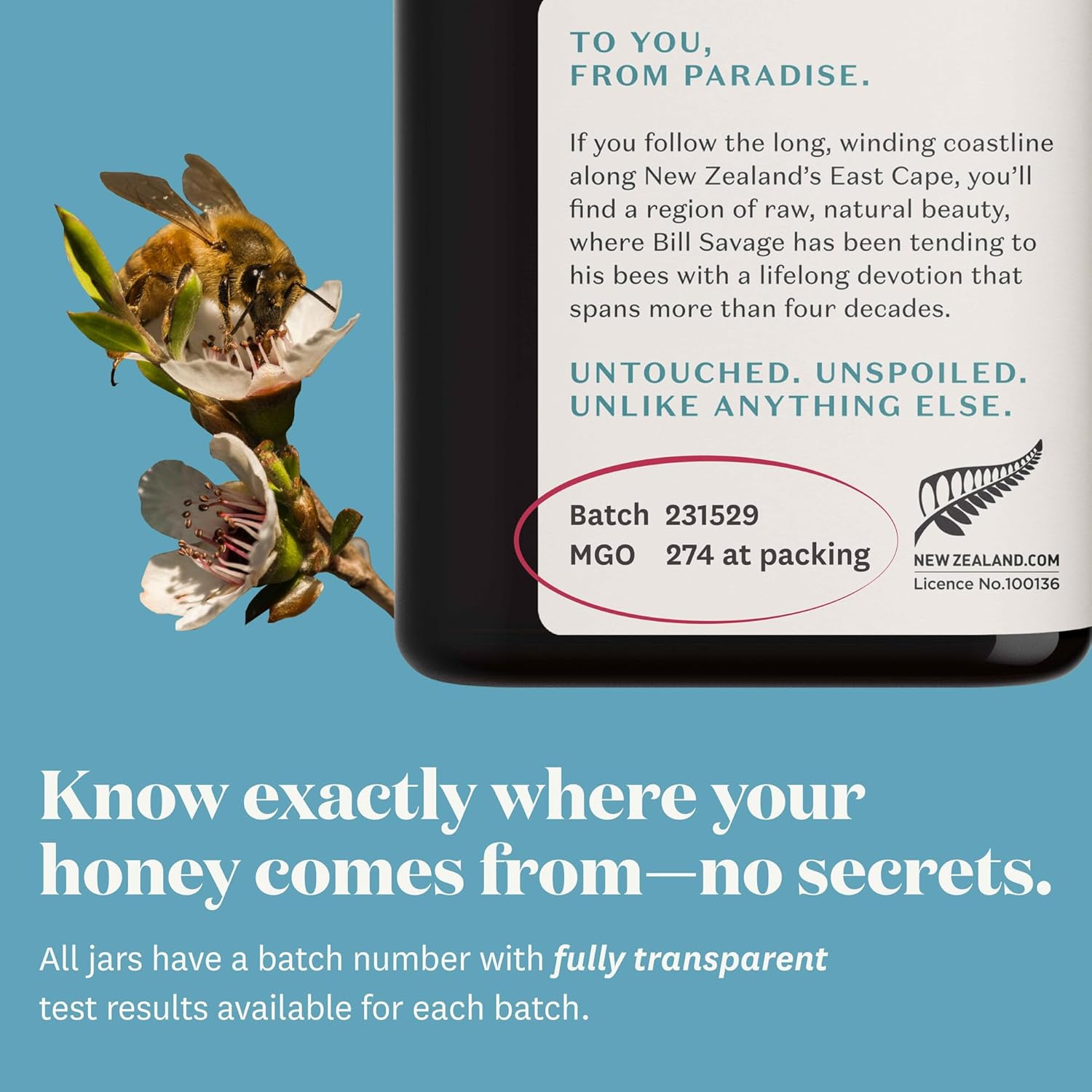 WildCape Manuka Honey Certified UMF 10+/MGO 263+ - 100% Pure, Raw, Unpasteurized, Non-GMO, Made in New Zealand - 8.8 oz (Pack of 1)