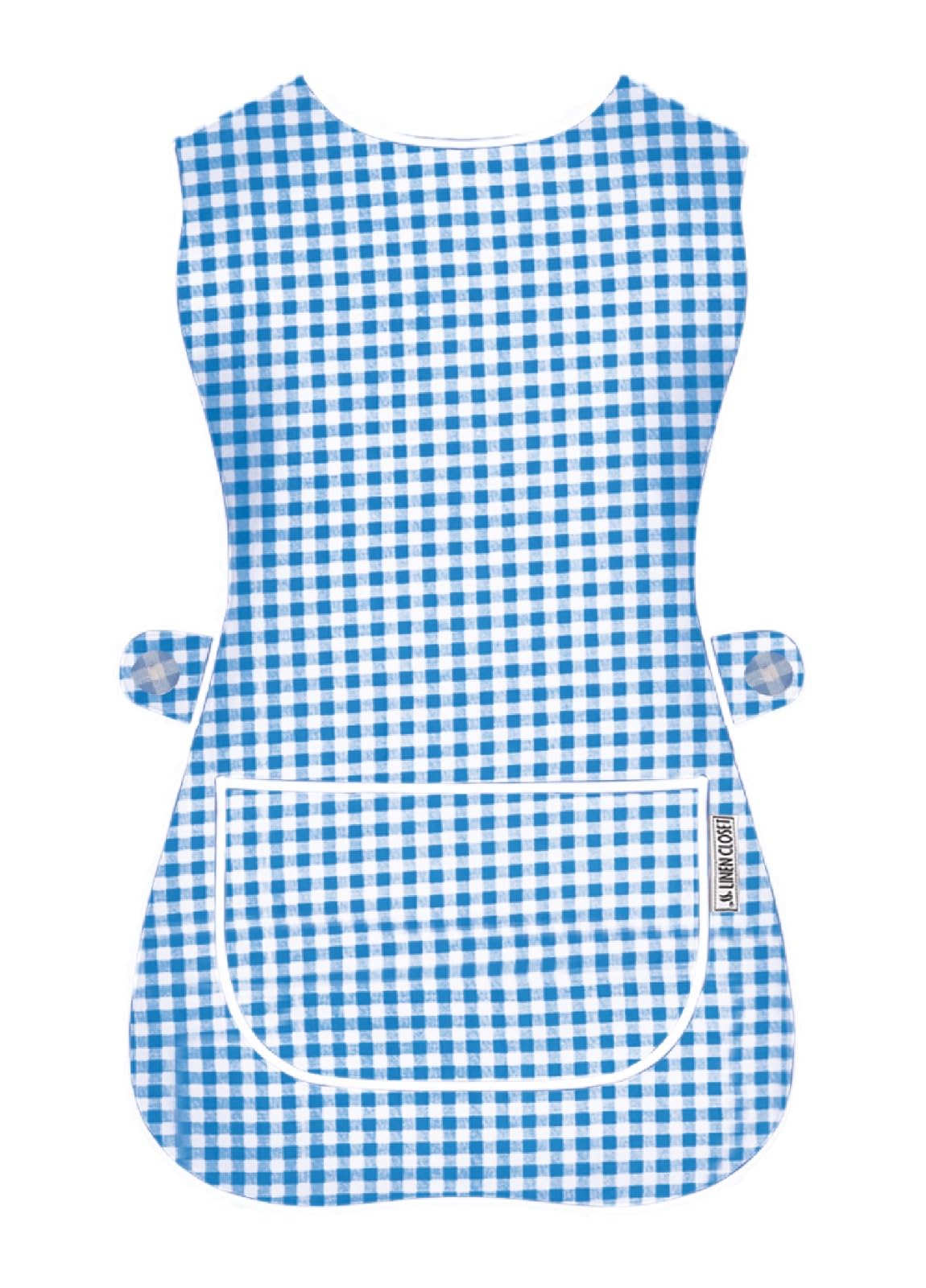 Linen Closet Unisex Blue Check Womens Tabards With Pockets For Men Ladies Cleaning Catering Chef Kitchen Aprons Hygea Tabard Apron Work Tabards