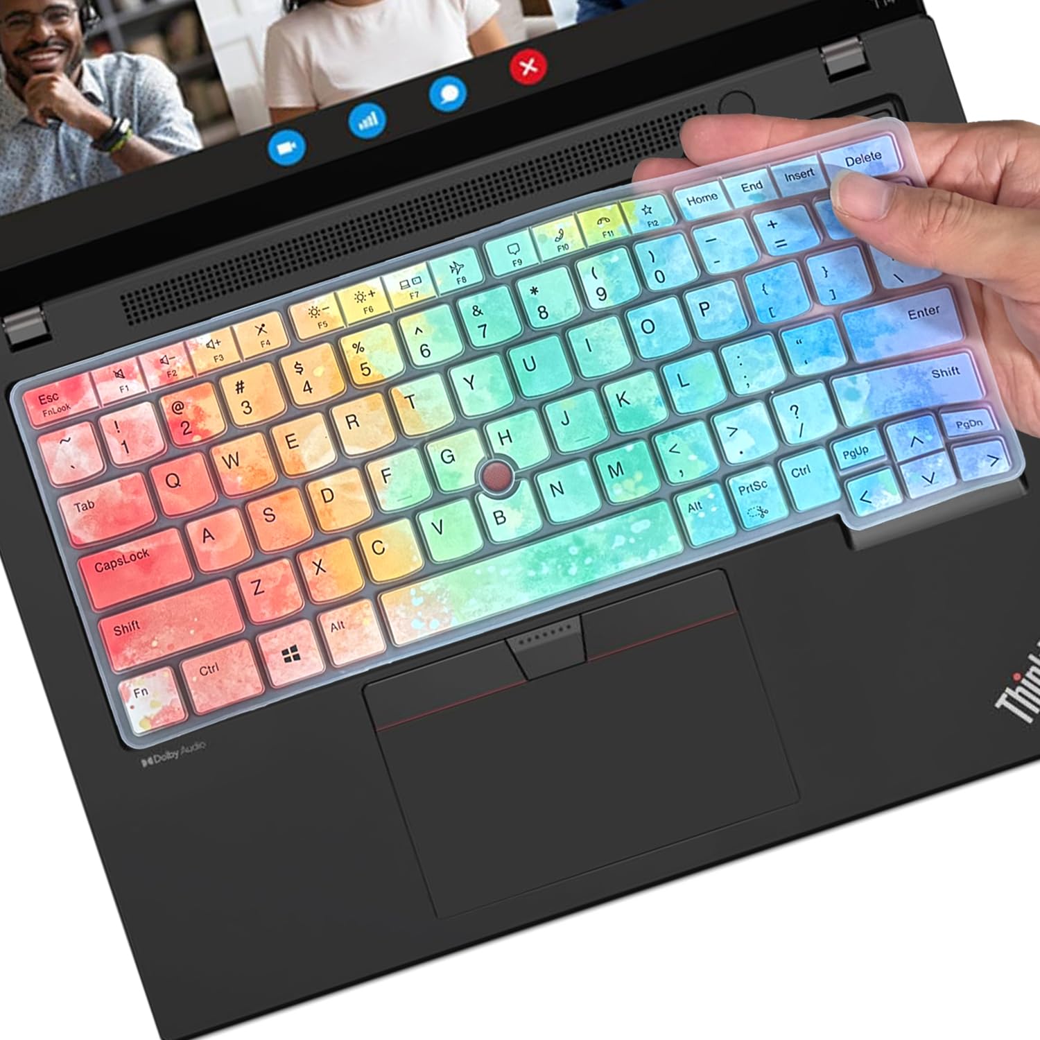 Keyboard Cover for 14" Lenovo ThinkPad X1 Carbon Gen 11/10, ThinkPad T14 & T14s Gen 4/3, ThinkPad L14 Gen 3 & P14s Gen 3 & Thinkpad E14 Gen 6 Gen 5 Laptop, Lenovo ThinkPad T14 Gen 4 Keyboard Skin