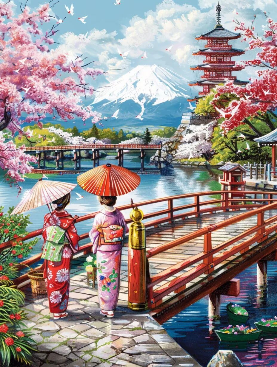 Donna Giapponese Diamond Painting Adulti 100x130cm, Diamond Painting 1-5482