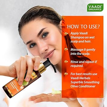 Vaadi Herbals Amla with Shikakai & Reetha Shampoo - Hair Fall Control - ALL Natural Herbal for Hair Loss Control - Suitable for All Hair Types - 11.8 Ounces