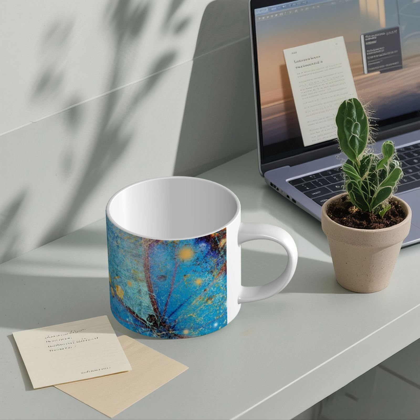 Śliczne retro rdzy motyl drukowane kubki ceramiczne o dużej pojemności kubek do kawy