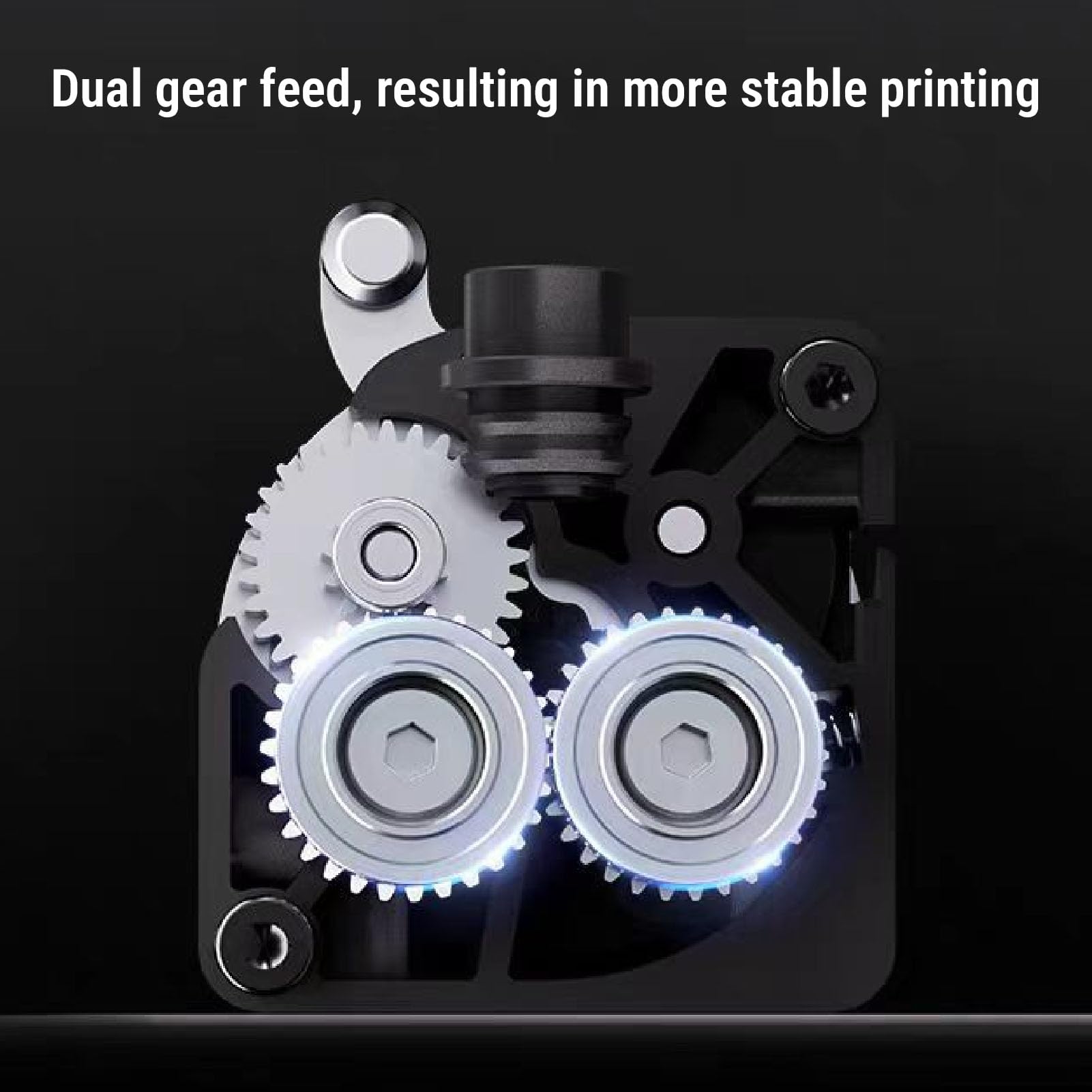 Dpofirs 3D-Drucker-Extruder-Kit, Starkes 80-N-Kraft-Dual-Gang-Präzisionsmodul für Ender 5 Max + Einfache Installation