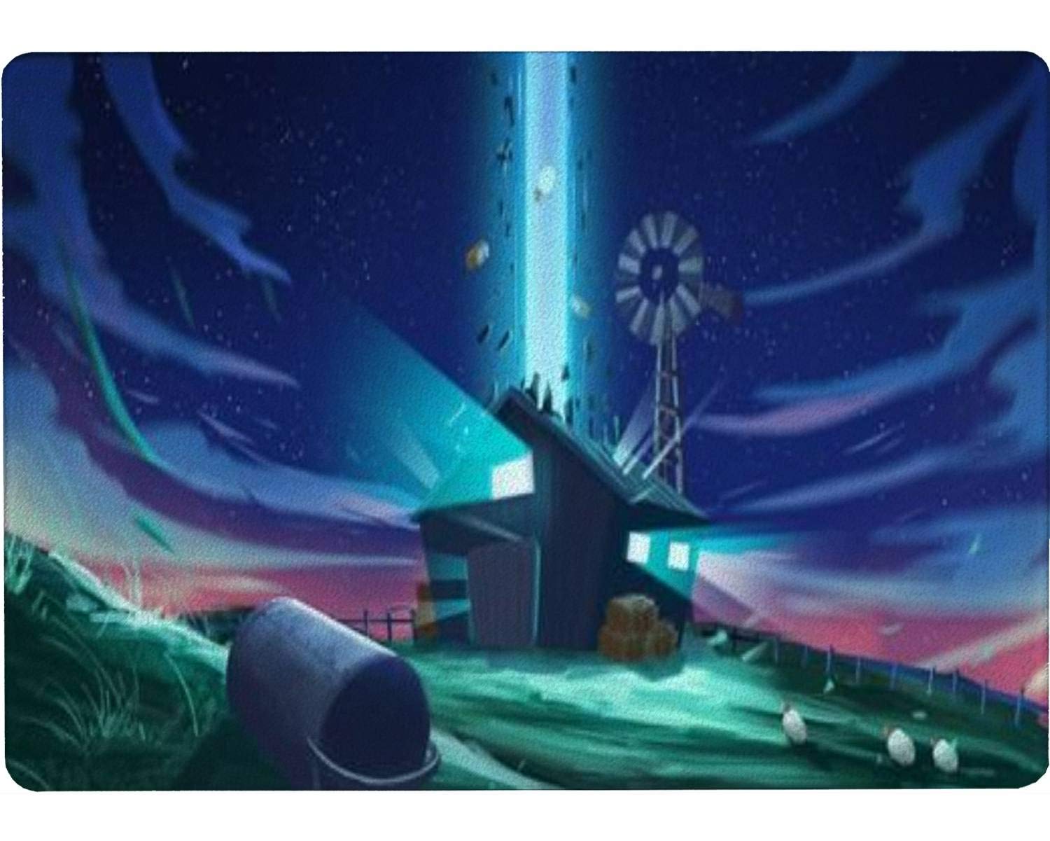 Tempered Glass Cutting Board UFO Incident SpitPaint SpeedPaint Concept Art Fast Drawings Sketch Tableware Kitchen Decorative Cutting Board with Non-slip Legs, Serving Board, Large Size, 15" x 11"