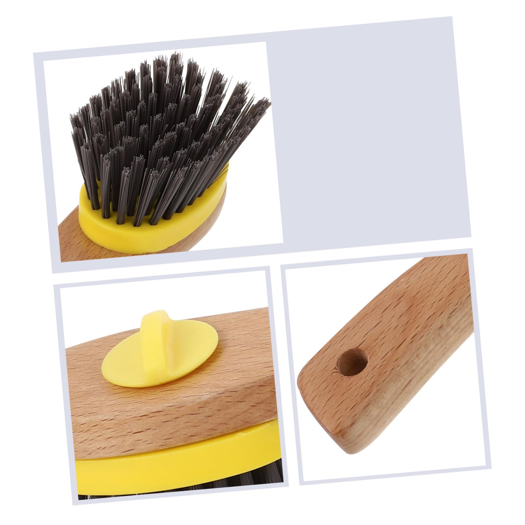 3 Küchenbürste mit Langem Holzgriff Abnehmbare Topfbürste Vielseitige Spülbürste für Töpfe und Pfannen Praktische Reinigungsbürste für Haushalt und Gastronomie