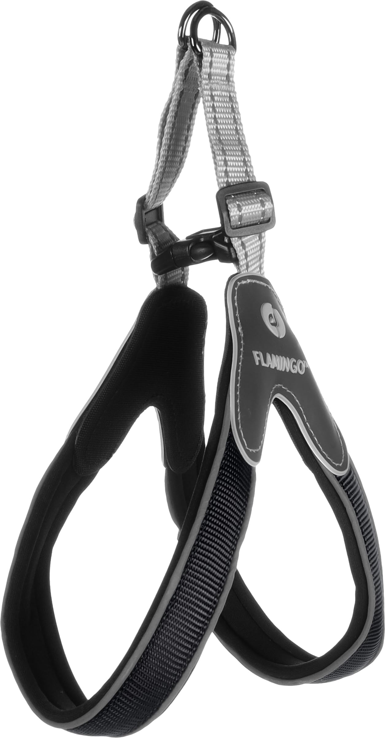 Flamingo Dog Harness Easy Hilka Black L 45-55cm 45-55cm 25mm