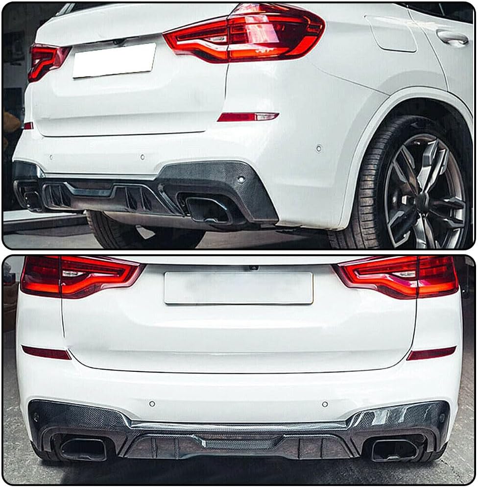 Carbon Fiber Rear Diffuser fits for BMW X3 G01 M40i Sport Utility 4Door 2018-2021 Lower Bumper Lip Spoiler Body Kit Factory Outlet