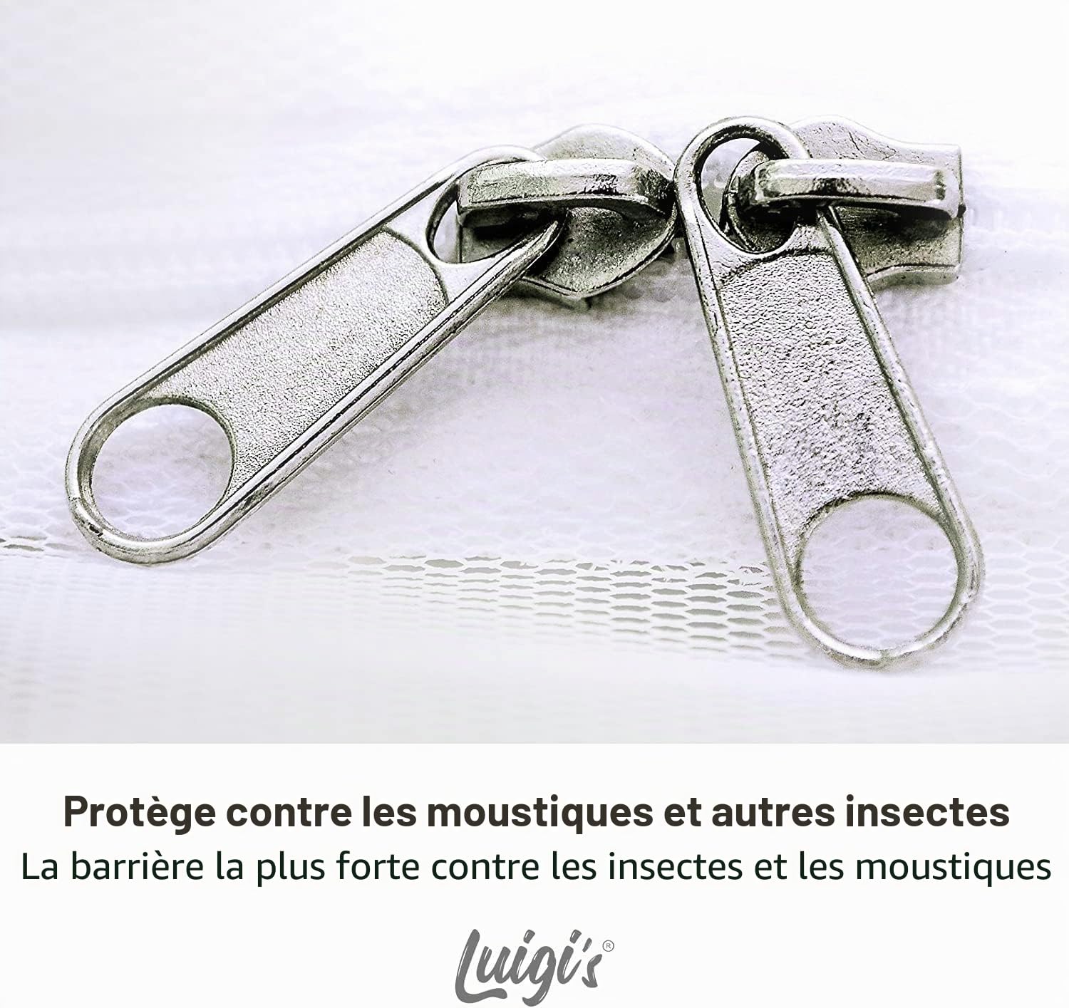 Luigi's - Moustiquaire Lit de Bébé, Berceau et Lit Parapluie avec Fermeture Eclair et Ouverture Rapide et Facile - Confortable et Universelle