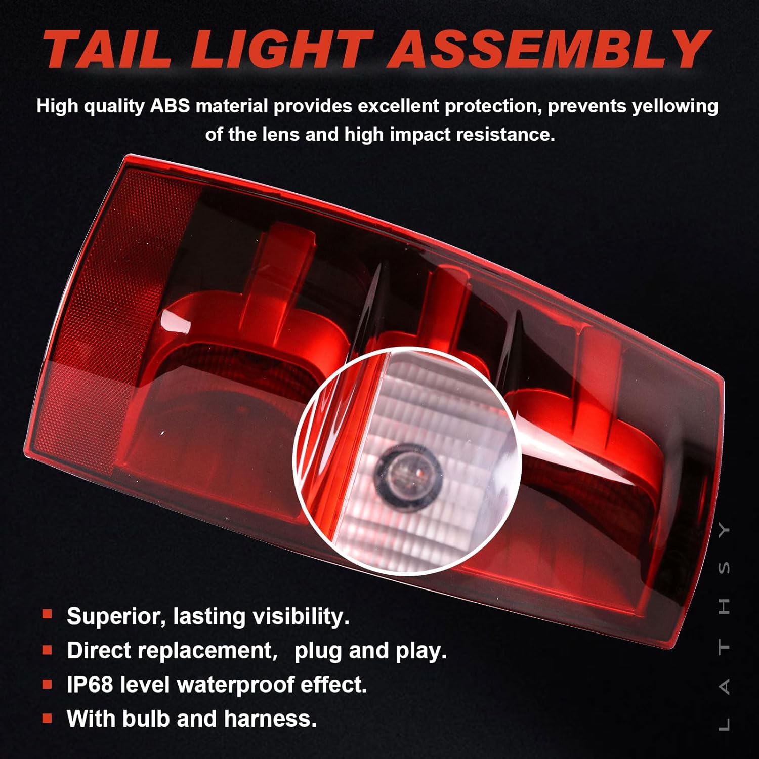 Tail Lights Compatible With 2007-2014 Chevy Tahoe Suburban 1500 2500 Rear Taillight Driver and Passenge Side Replace GM2800196 25862701 22837923 GM2801196 25862702 22837924 (Pair)