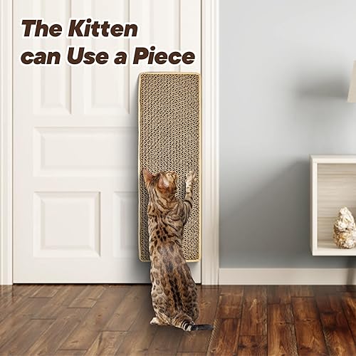 Miniatura 5 de Splicing Cat Scratch Pad, Double-Sided Design, Made of Heavy Duty Corrugated Cardboard, Natural Material, Protects Furniture, Durable, 100% Guarantee