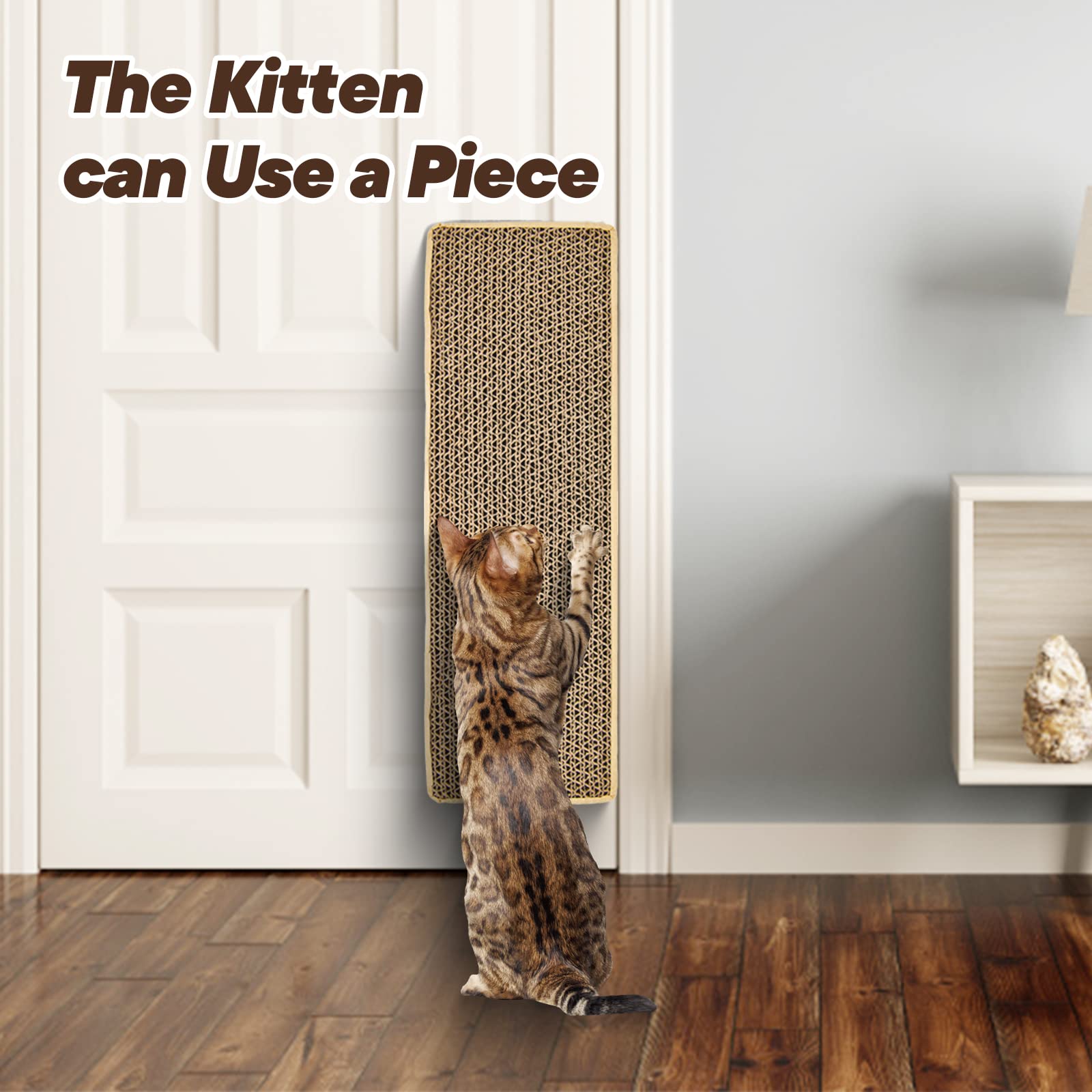 Almohadilla para rascar gatos: rascador de cartón, poste rascador para gatos, diseño de doble cara para doble vida, arañazos premium, adecuado para que los gatos descansen, moler garras y jugar,