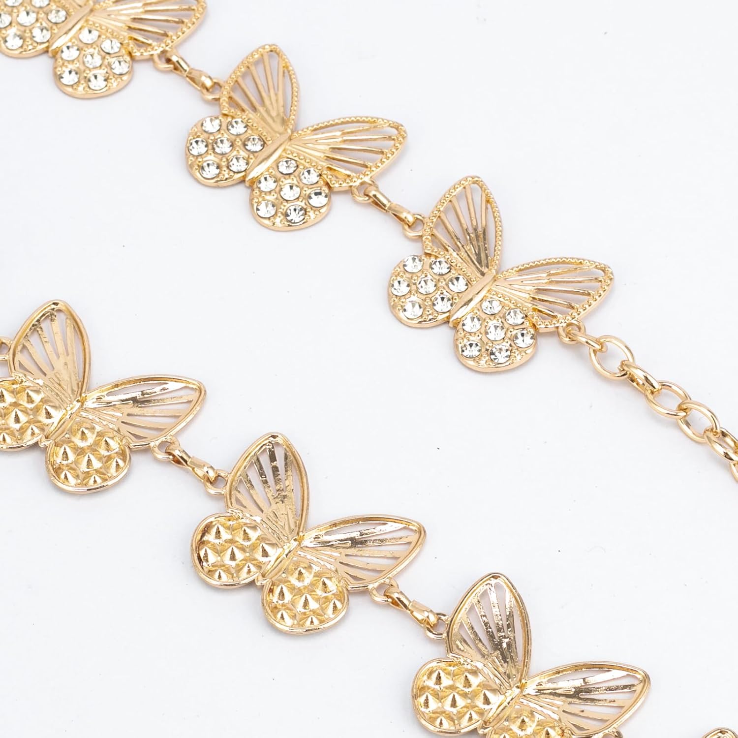 ILuvatar glass diamond chain belt metal metal belt women's western style belt women's belt bling bling F117 - Image 7