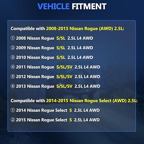 Miniatura 3 de MAXFAVOR Junta de eje CV AWD de repuesto para Nissan Rogue 2008-2013 S SL SV Sport, Rogue Select 2014-2015, conjunto de eje CV delantero izquierdo