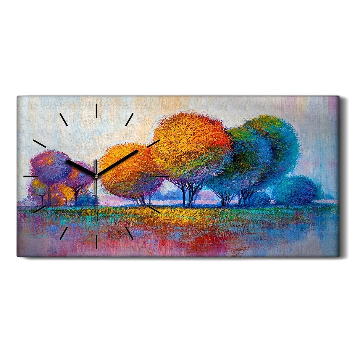 Horloge sur toile d'art moderne au rendu de couleur haute définition 60x30
