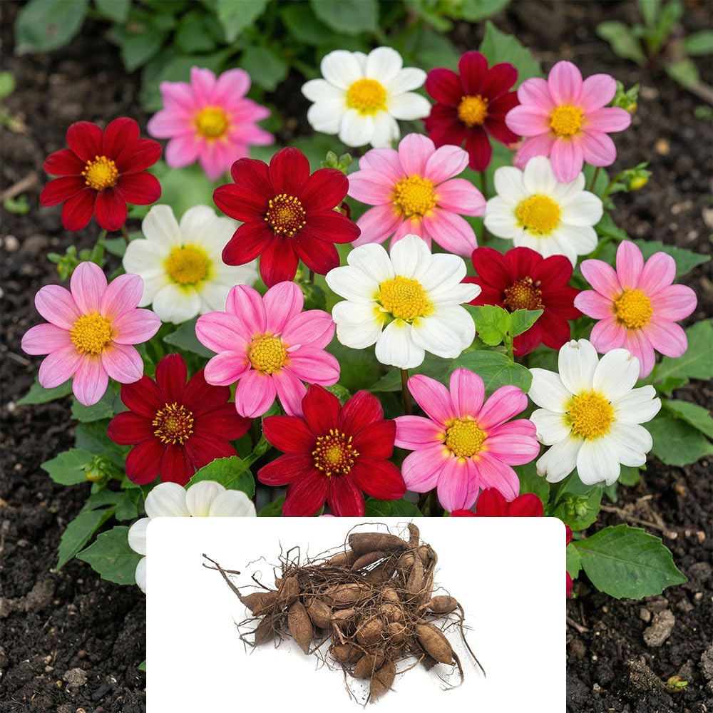 3 x Dahlia Extravaganza Mixed Tubers – Striking Large Blooms in Vibrant & Soft Pastel Tones – Summer Garden & Cut Flower Variety – Suitable for UK Gardens