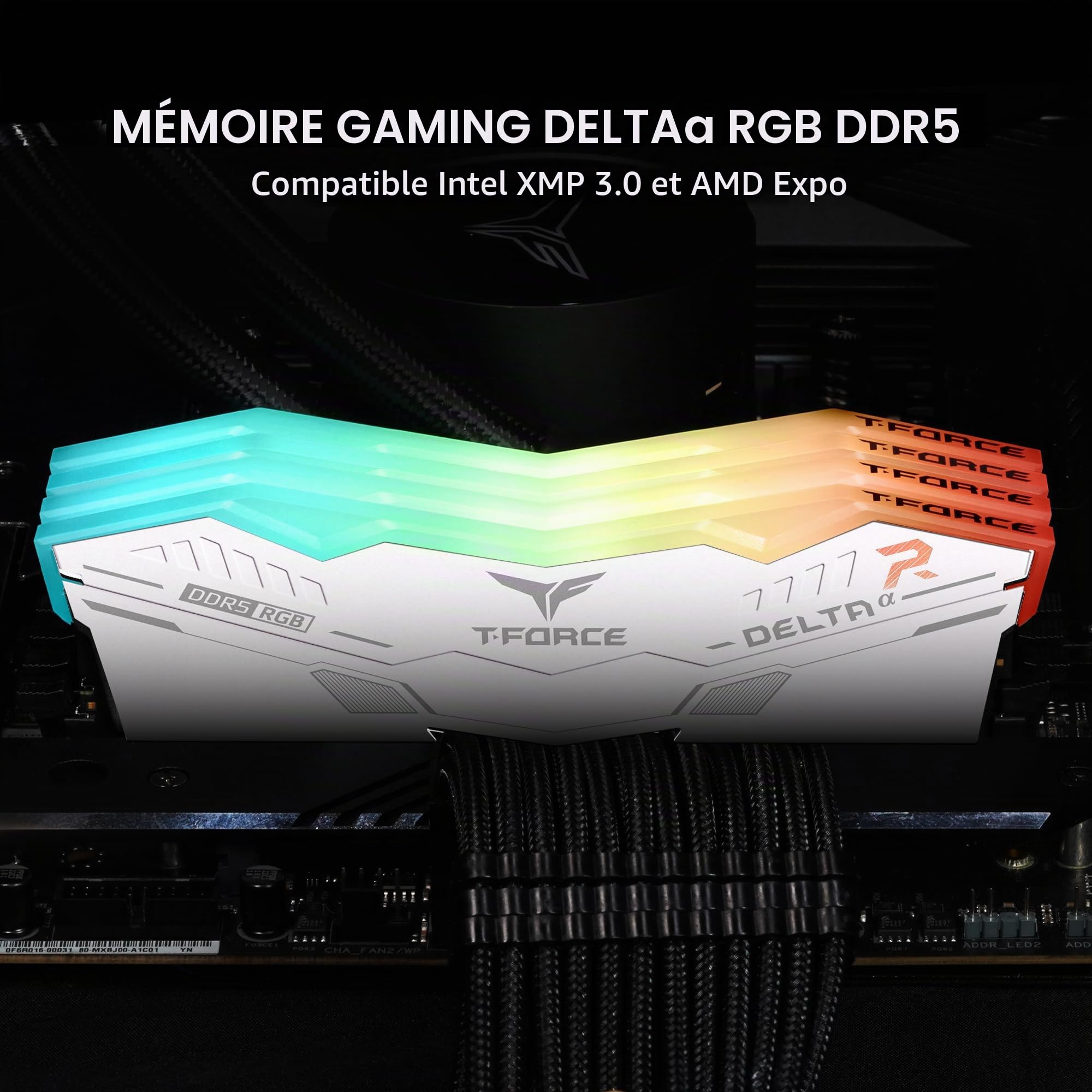 Module DDR5 32 Go 2 x 16 Go 6 000 MHz TEAMGROUP DELTAα