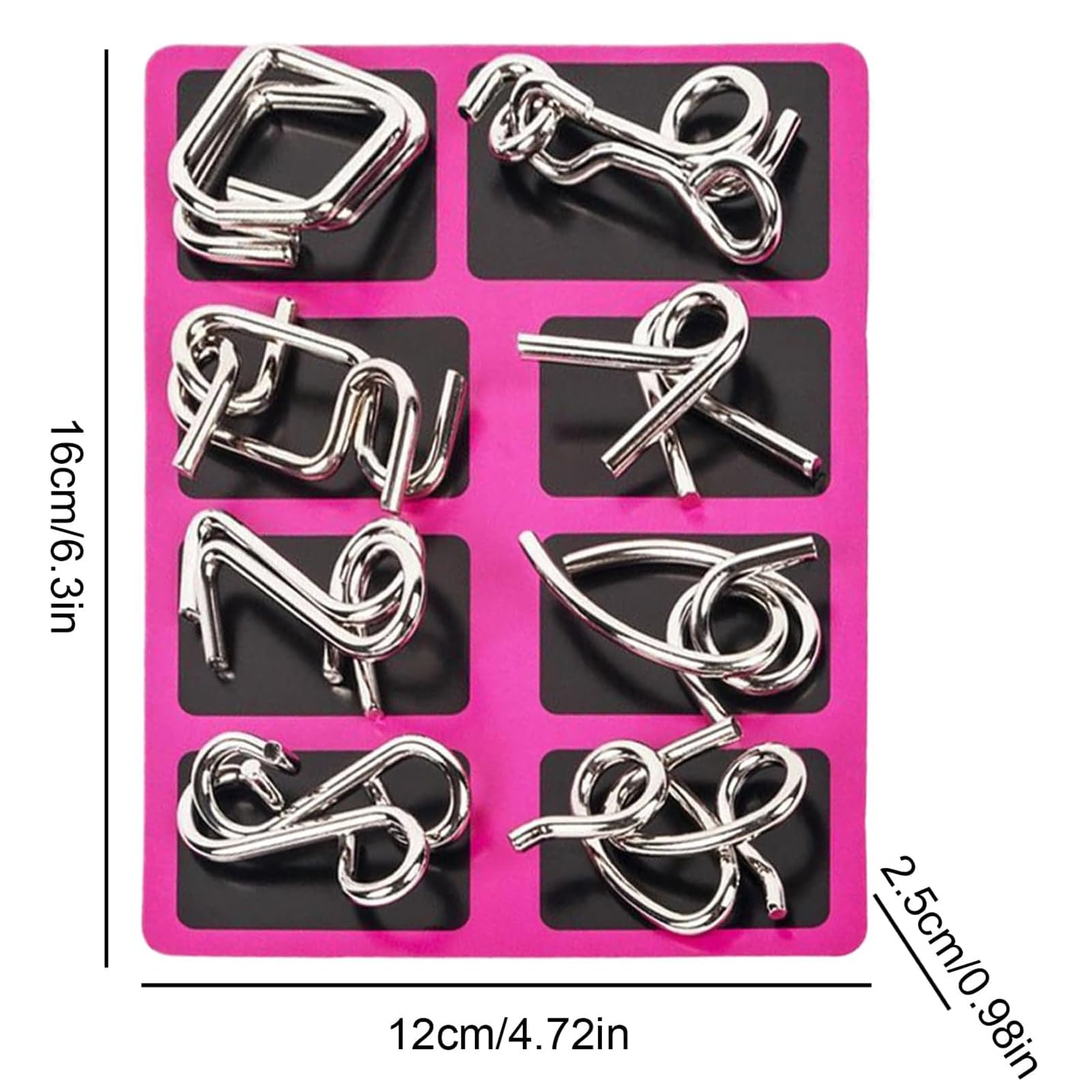 Casse-tête Métallique 3D – Lot De 40 Pièces En Métal Pour Adultes, Jeux De Réflexion Et Défi Cérébral