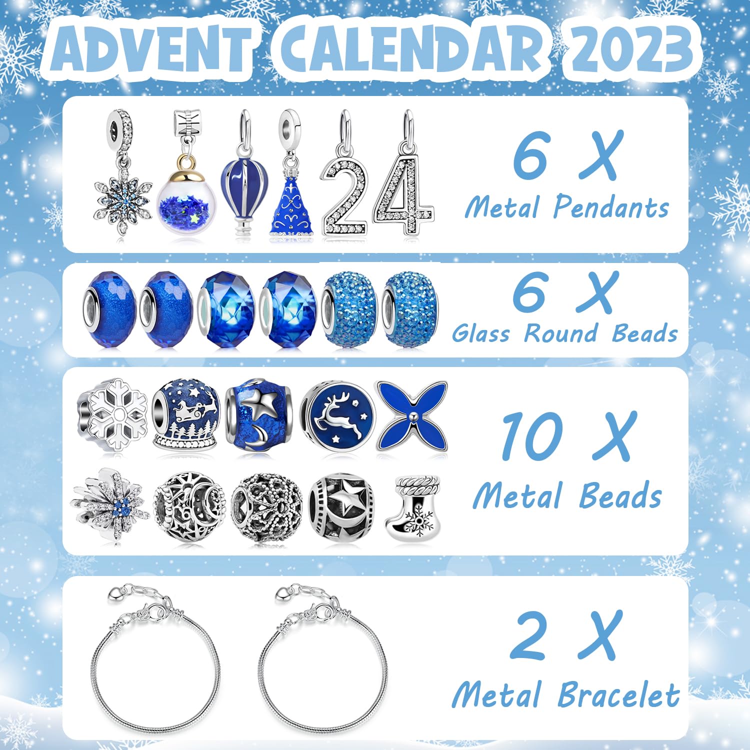24 Tage Weihnachten Countdown Kalender, Armband Bas Produktbild-Vorschau 7