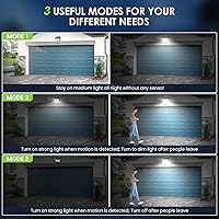 Vista 5 de CLAONER Luces solares para exteriores [126 LED], luces inalámbricas con sensor de movimiento, luces de seguridad impermeables IP65, 3 modos, ángulo