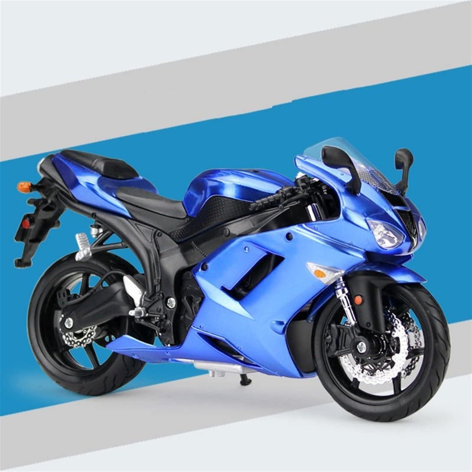 SEYXF Motorbike Toy 1:12 for Kawasaki Ninja ZX-6R Model Diecast Metal Motorcycle Collectibles(Blue)