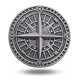 Full Metal Markers Nautical Compass Unique Magnetic Metal Golf Ball Marker Accessory with Hat Clip for Men and Women