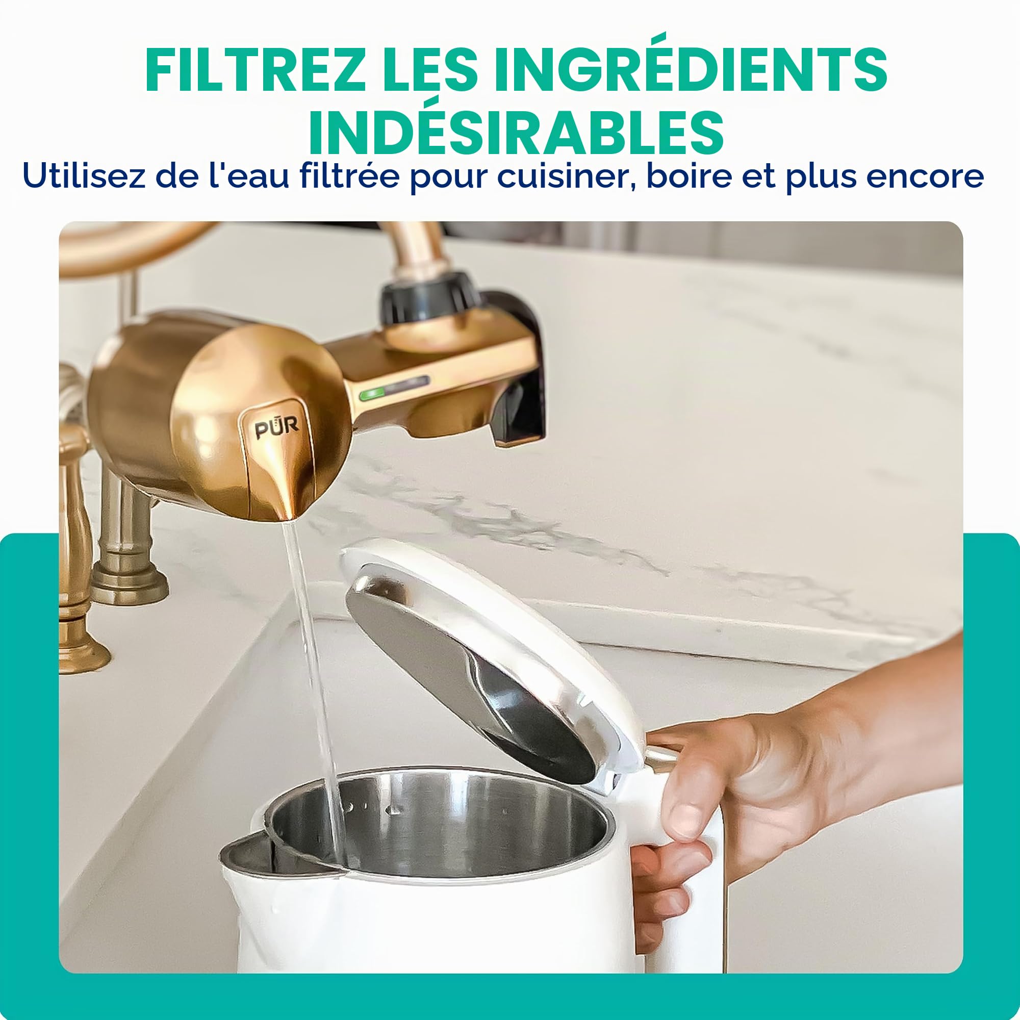 PUR Plus PFM410F Système de filtration d'eau avec filtre à noyau minéral