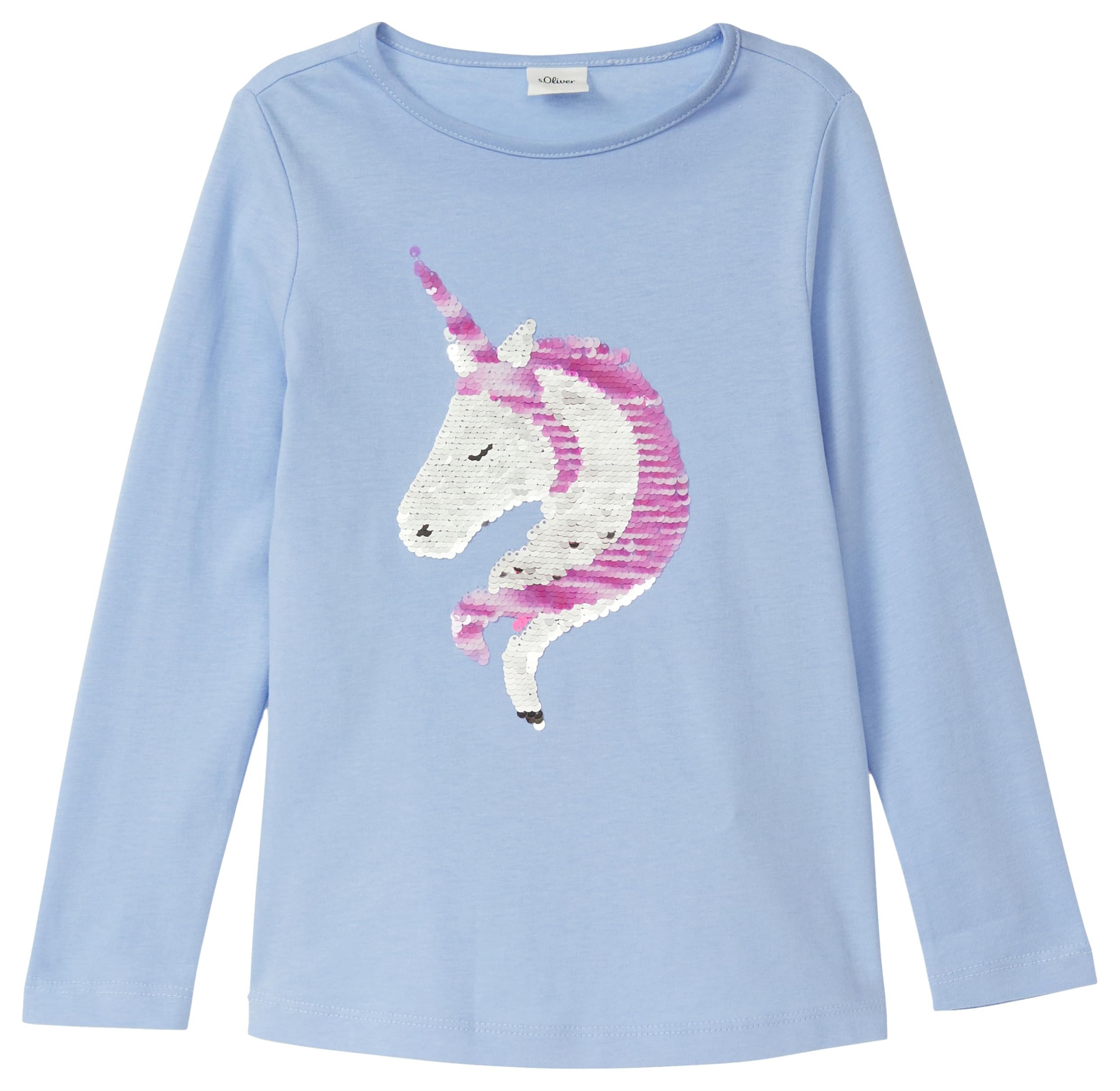 s.Oliver Langarm-Jersey-Shirt mit Pailletten im A-Shape