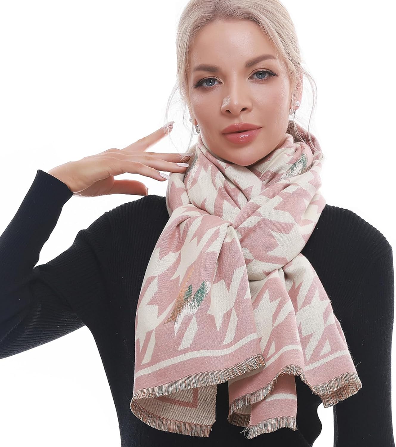 SWAT PANY Scarf for Women Pashmina Blanket Shawls and Wraps Winter Warm Scarves - Image 3