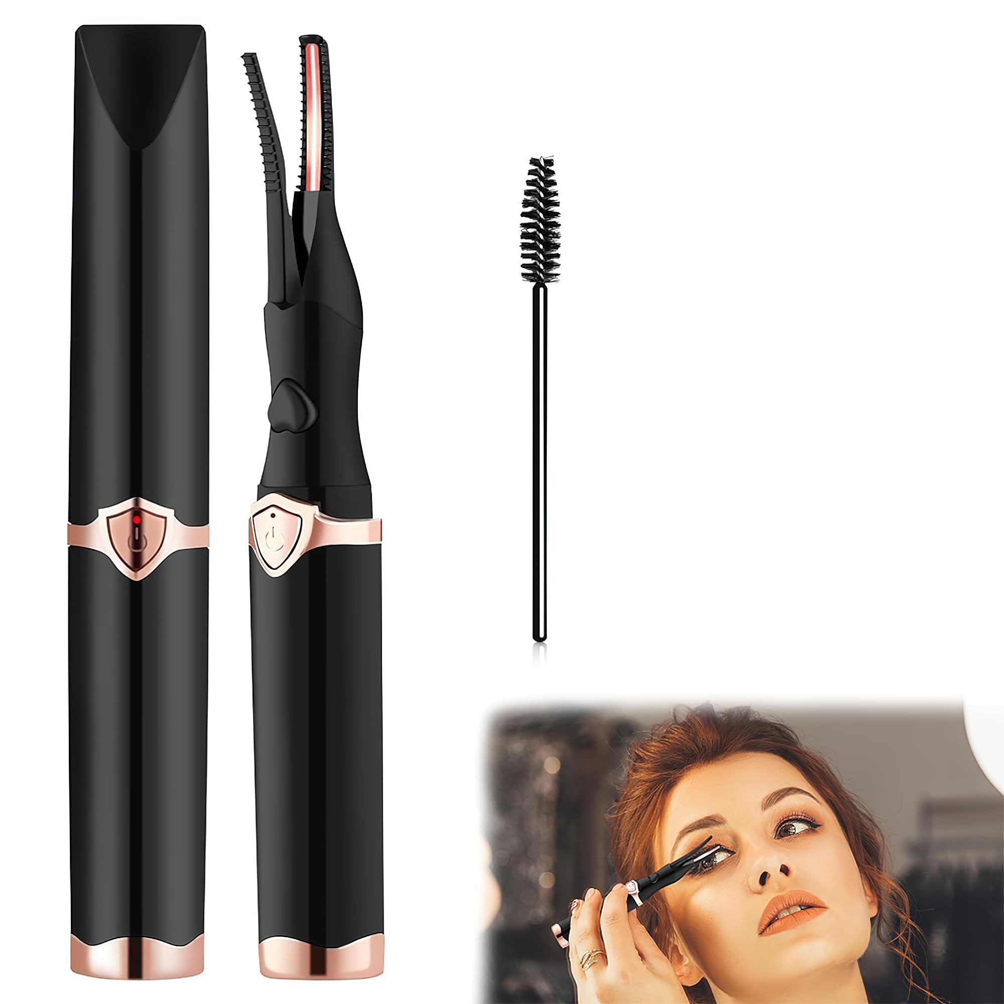 WISKA Electric Heated Eyelash Curler with 3 Temperature Modes, USB Rechargeable Eye Curler for Women - Beauty Makeup Tool for Lifting and Curling Eyelashes, Mascara Accessories, Eyebrow Lifting Kit-picture-38