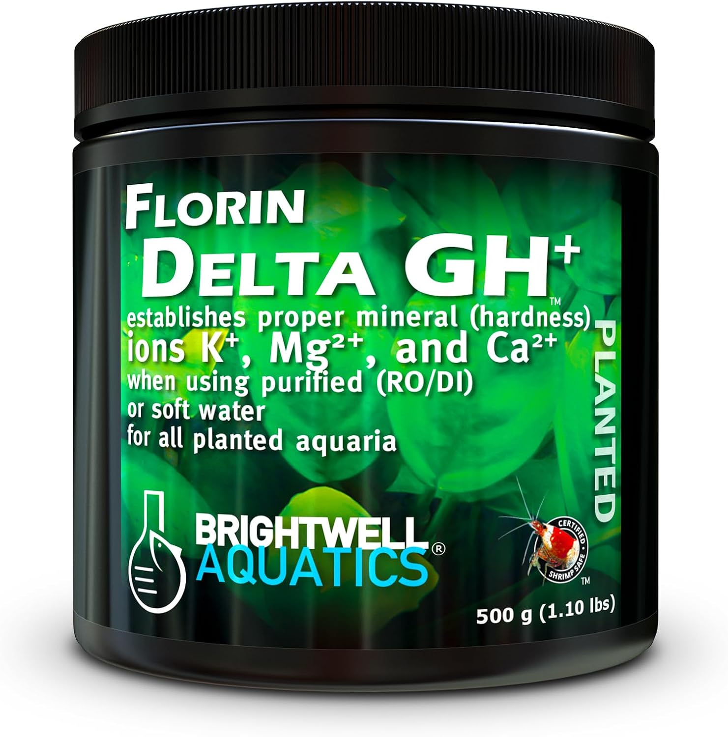 Brightwell Aquatics Florin Delta GH+ - Establishes Mineral Balance in Purified or Soft Water for Use in Freshwater Planted Aquariums