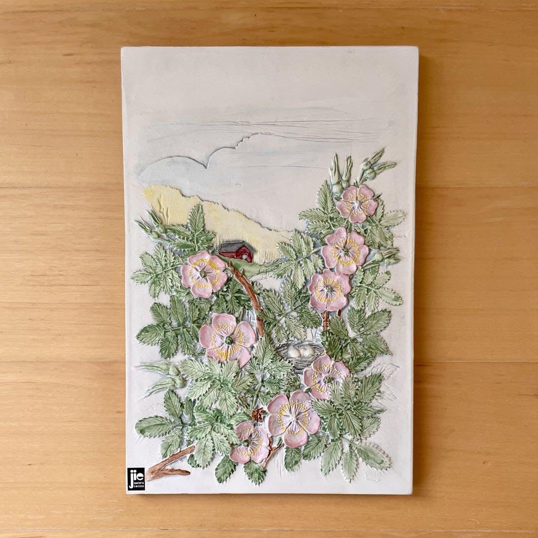 ジィ ガントフタ【Jie Gantofta】大サイズ 白い陶板　761 Jie Gantofta（ジィガントフタ）／スウェーデン製ヴィンテージ